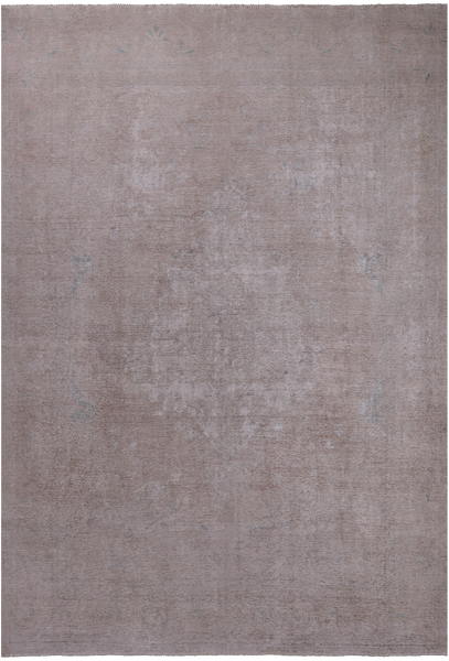 SUPER SALE Ivory Persian Vintage White Wash Hand Knotted Wool Rug - 9' 3" X 13' 0"