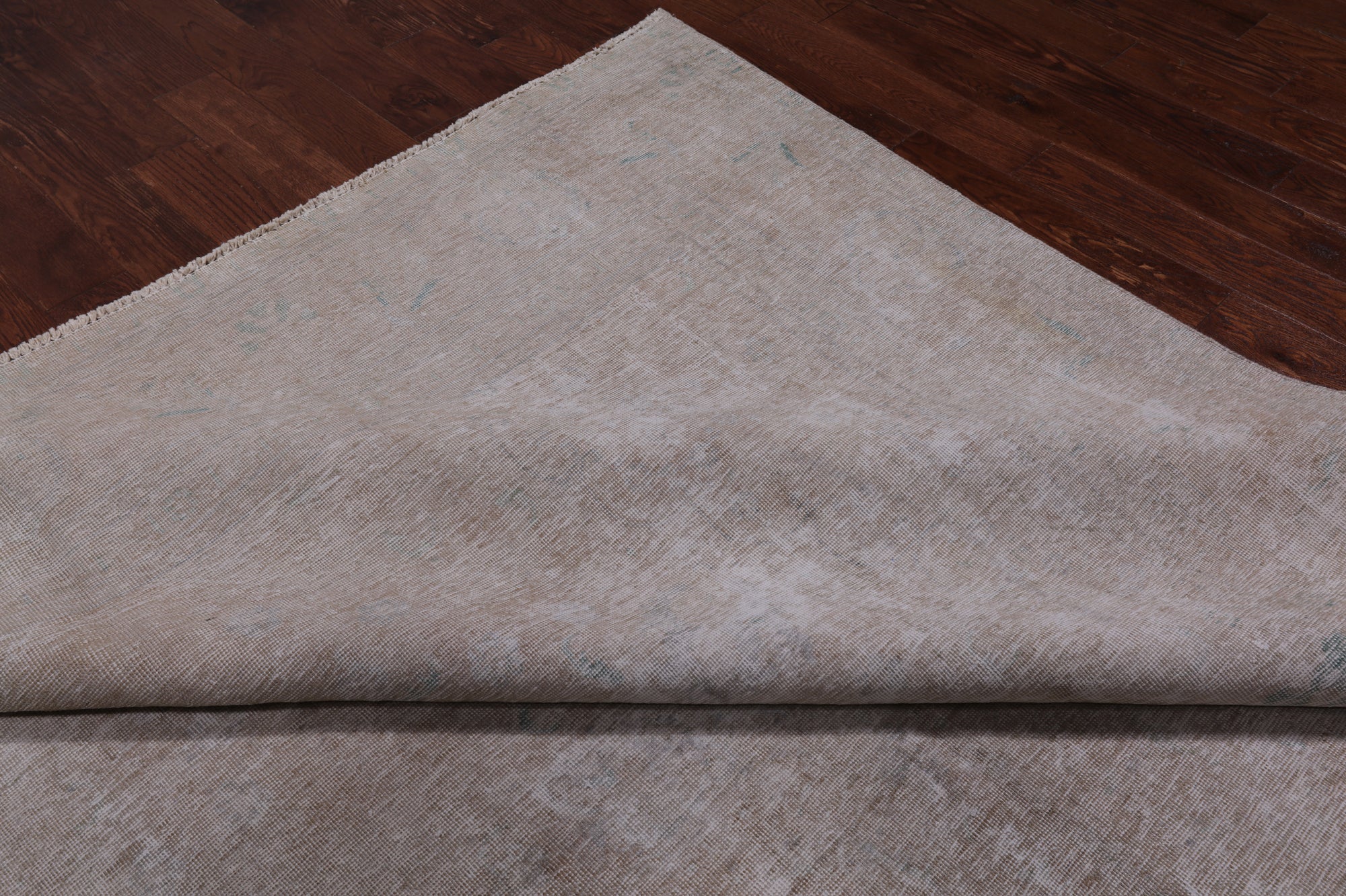SUPER SALE Ivory Persian Vintage White Wash Hand Knotted Wool Rug - 9' 3" X 13' 0"
