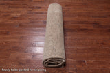 SUPER SALE Ivory Persian Vintage White Wash Hand Knotted Wool Rug - 9' 5" X 12' 10"