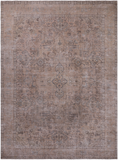 SUPER SALE Ivory Persian Vintage White Wash Hand Knotted Wool Rug - 9' 5" X 12' 10"