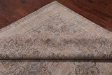 SUPER SALE Ivory Persian Vintage White Wash Hand Knotted Wool Rug - 9' 5" X 12' 10"