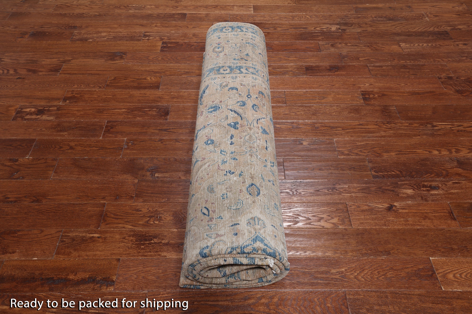 SUPER SALE Persian Vintage White Wash Hand Knotted Wool Rug - 9' 8" X 12' 5"