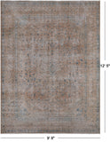 SUPER SALE Persian Vintage White Wash Hand Knotted Wool Rug - 9' 8" X 12' 5"