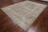 SUPER SALE Persian Vintage White Wash Hand Knotted Wool Rug - 9' 8" X 12' 5"