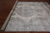 SUPER SALE Ivory Persian Vintage White Wash Hand Knotted Wool Rug - 9' 6" X 11' 10"