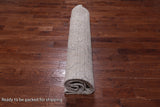 SUPER SALE Ivory Persian Vintage White Wash Handmade Wool Rug - 9' 8" X 12' 2"