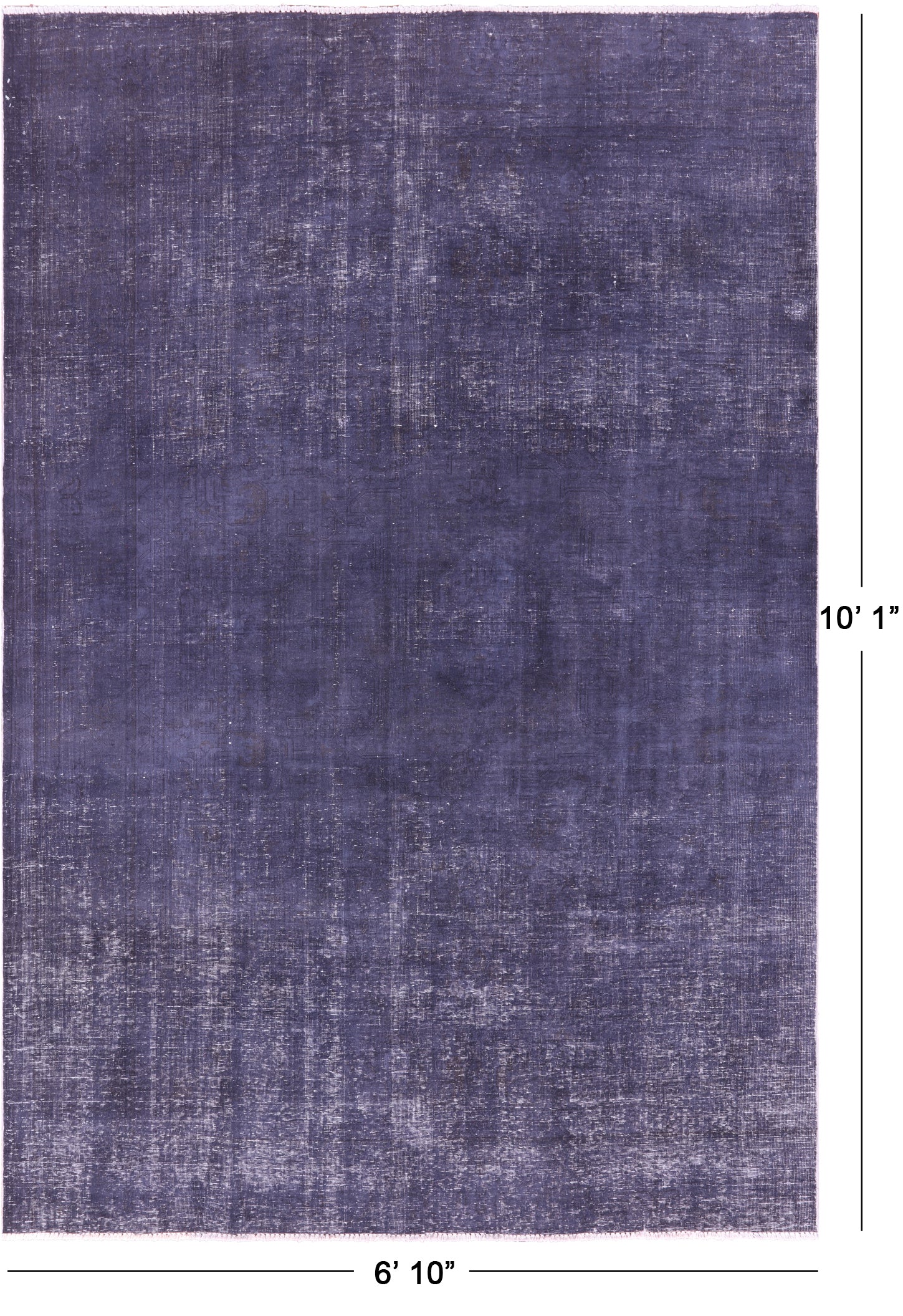 Persian Overdyed Hand Knotted Wool Rug - 6' 10" X 10' 1" - Golden Nile