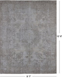 SUPER SALE Ivory Persian Vintage White Wash Handmade Wool Rug - 9' 7" X 12' 8"