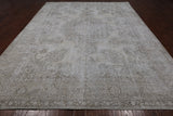 SUPER SALE Ivory Persian Vintage White Wash Handmade Wool Rug - 9' 7" X 12' 8"