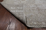 SUPER SALE Ivory Persian Vintage White Wash Handmade Wool Rug - 9' 7" X 12' 8"