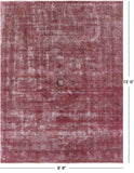 Persian Overdyed Handmade Wool Rug - 9' 9" X 13' 0" - Golden Nile