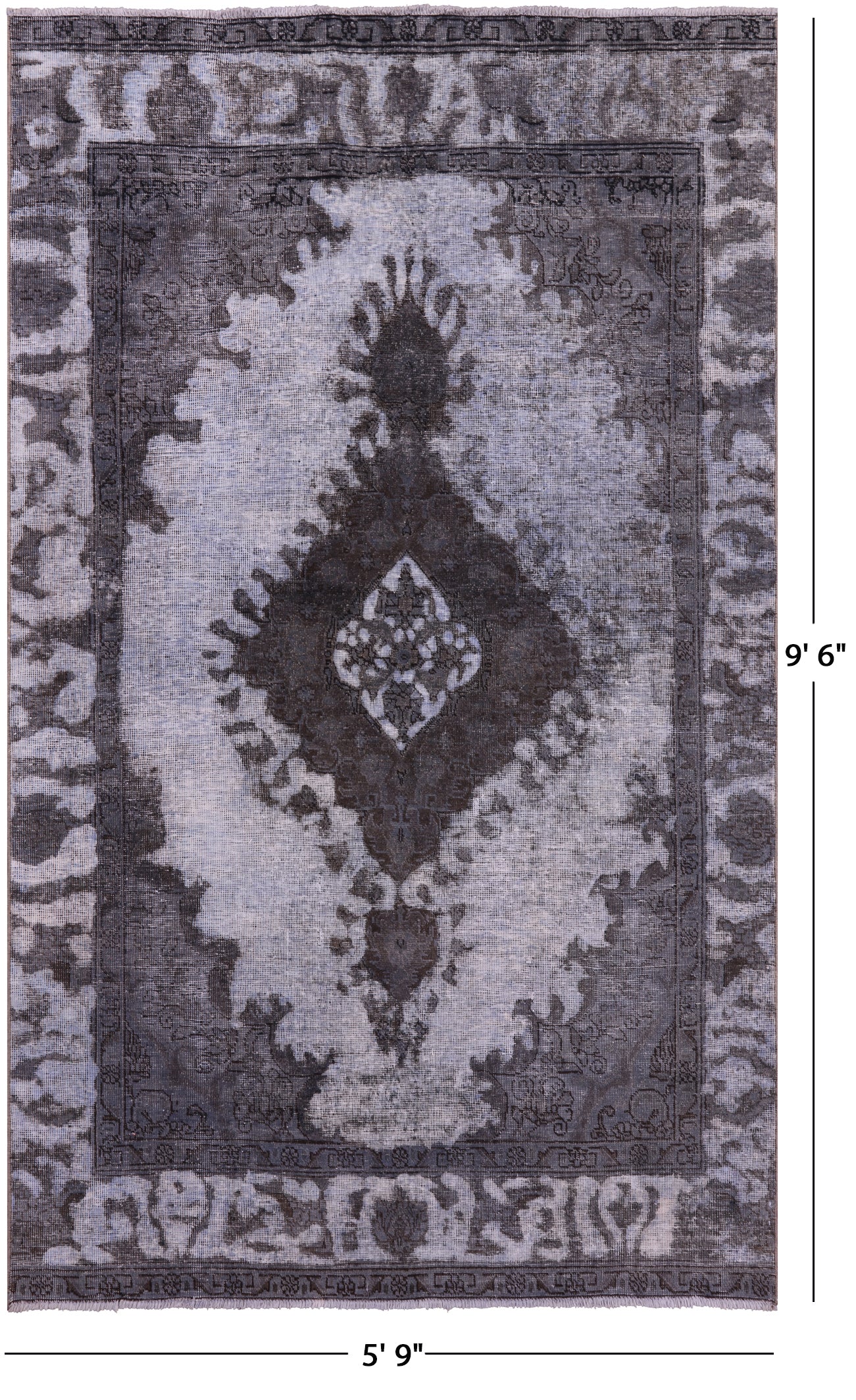 Persian Overdyed Hand Knotted Wool Rug - 5' 9" X 9' 6" - Golden Nile