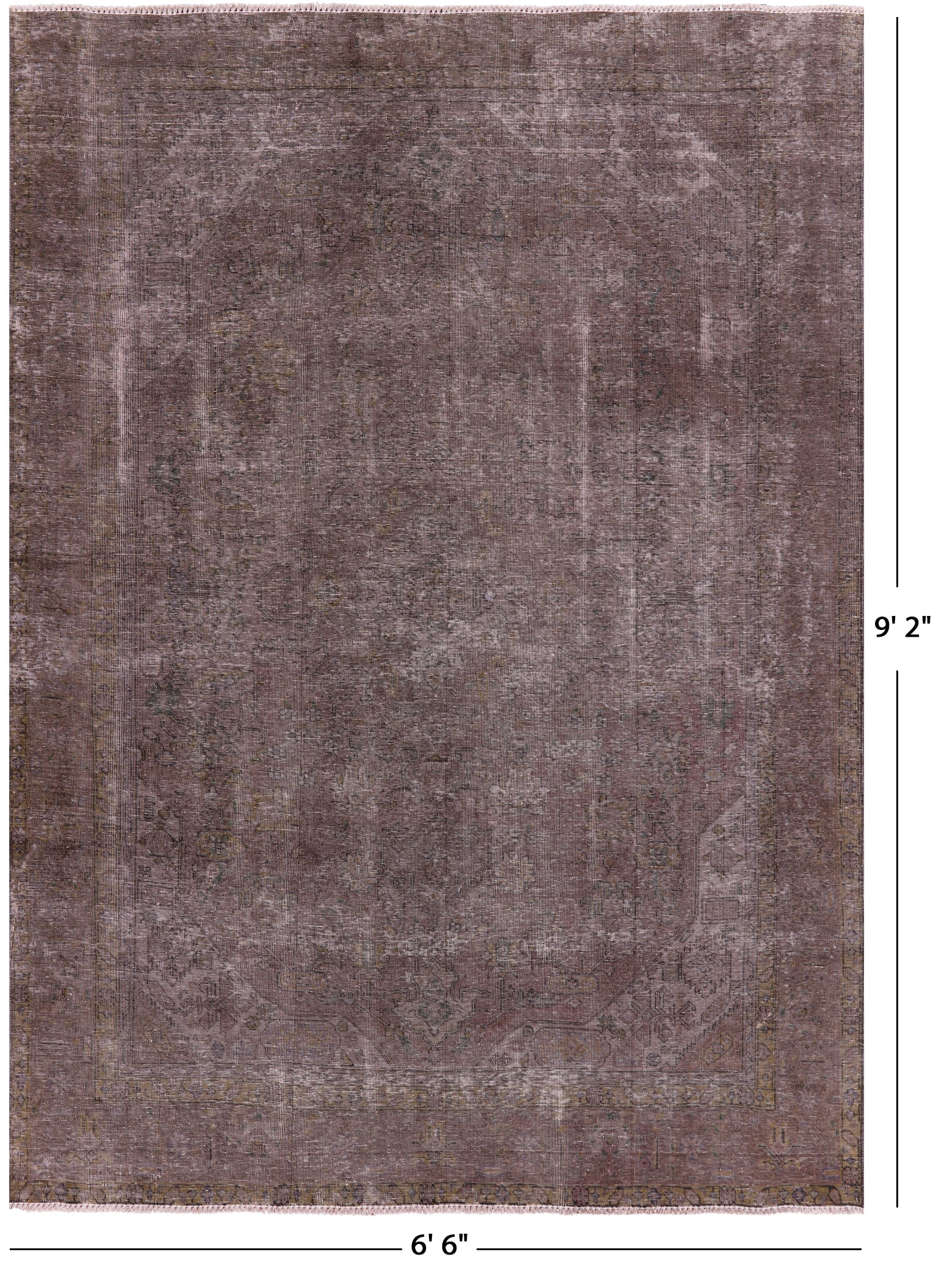 Persian Overdyed Hand Knotted Wool Rug - 6' 6" X 9' 2" - Golden Nile