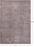 Ivory Persian Vintage White Wash Hand Knotted Wool Rug - 7' 1" X 9' 10" - Golden Nile