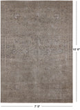 SUPER SALE Persian Vintage White Wash Hand Knotted Wool Rug - 7' 5" X 10' 6"
