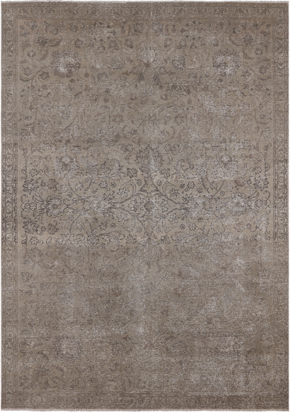 SUPER SALE Persian Vintage White Wash Hand Knotted Wool Rug - 7' 5" X 10' 6"