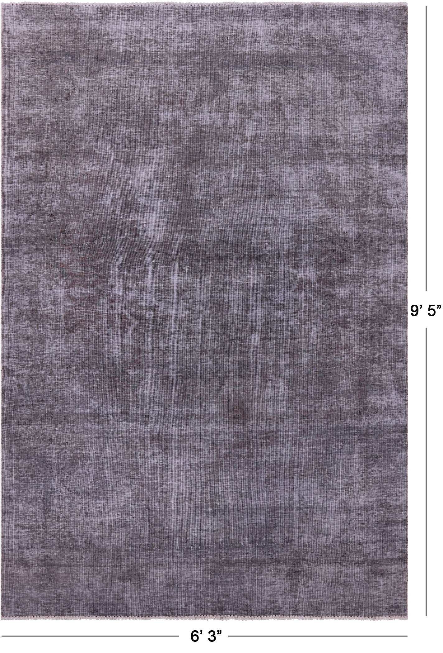 Persian Overdyed Hand Knotted Wool Rug - 6' 3" X 9' 5" - Golden Nile