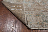 SUPER SALE Persian Vintage White Wash Hand Knotted Wool Rug - 6' 6" X 9' 9"