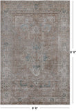 SUPER SALE Persian Vintage White Wash Hand Knotted Wool Rug - 6' 6" X 9' 9"
