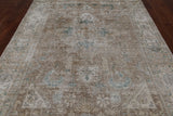 SUPER SALE Persian Vintage White Wash Hand Knotted Wool Rug - 6' 6" X 9' 9"