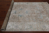 SUPER SALE Persian Vintage White Wash Hand Knotted Wool Rug - 6' 6" X 9' 9"