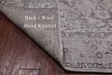 SUPER SALE Ivory Persian Vintage White Wash Hand Knotted Wool Rug - 6' 7" X 9' 9"