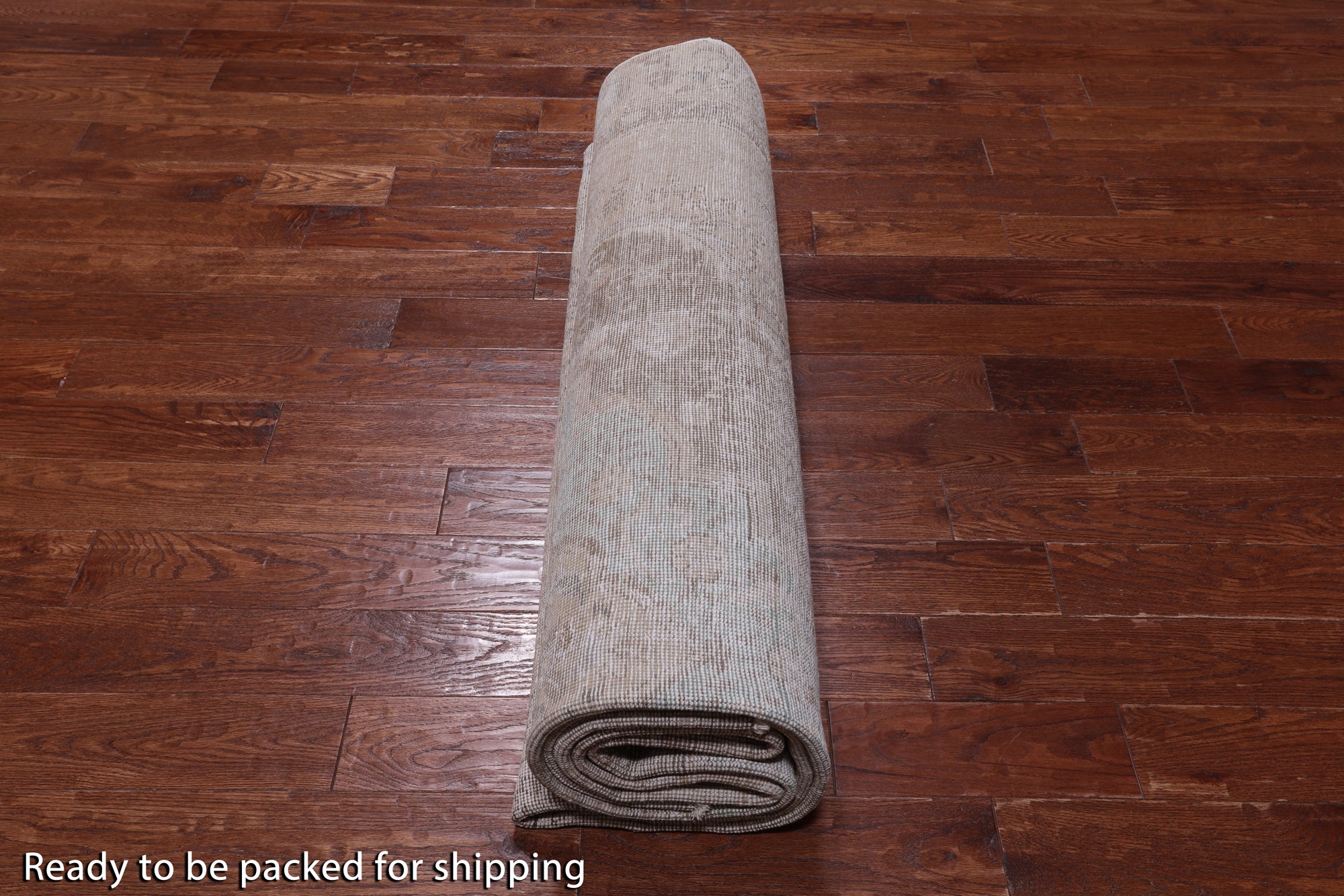 SUPER SALE Ivory Persian Vintage White Wash Hand Knotted Wool Area Rug - 8' 10" X 12' 0"