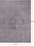 SUPER SALE Ivory Persian Vintage White Wash Hand Knotted Wool Area Rug - 8' 10" X 12' 0"