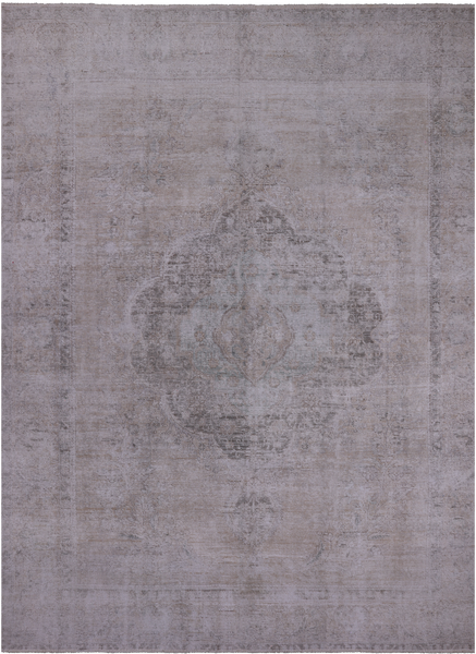 SUPER SALE Ivory Persian Vintage White Wash Hand Knotted Wool Area Rug - 8' 10" X 12' 0"