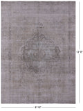 Ivory Persian Vintage White Wash Hand Knotted Wool Area Rug - 8' 10" X 12' 0" - Golden Nile