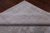 SUPER SALE Ivory Persian Vintage White Wash Hand Knotted Wool Area Rug - 8' 10" X 12' 0"