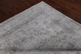 SUPER SALE Ivory Persian Vintage White Wash Handmade Wool Area Rug - 8' 3" X 10' 6"