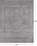 SUPER SALE Ivory Persian Vintage White Wash Handmade Wool Area Rug - 8' 3" X 10' 6"