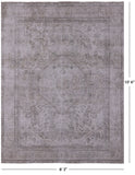 Ivory Persian Vintage White Wash Handmade Wool Area Rug - 8' 3" X 10' 6" - Golden Nile