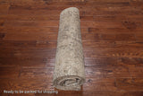 SUPER SALE Ivory Persian Vintage White Wash Hand Knotted Wool Rug - 6' 7" X 9' 6"