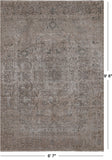 SUPER SALE Ivory Persian Vintage White Wash Hand Knotted Wool Rug - 6' 7" X 9' 6"