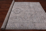 SUPER SALE Ivory Persian Vintage White Wash Hand Knotted Wool Rug - 6' 9" X 9' 10"