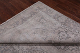 SUPER SALE Ivory Persian Vintage White Wash Hand Knotted Wool Rug - 6' 9" X 9' 10"