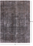 Persian Overdyed Hand Knotted Wool Rug - 7' 3" X 10' 2" - Golden Nile