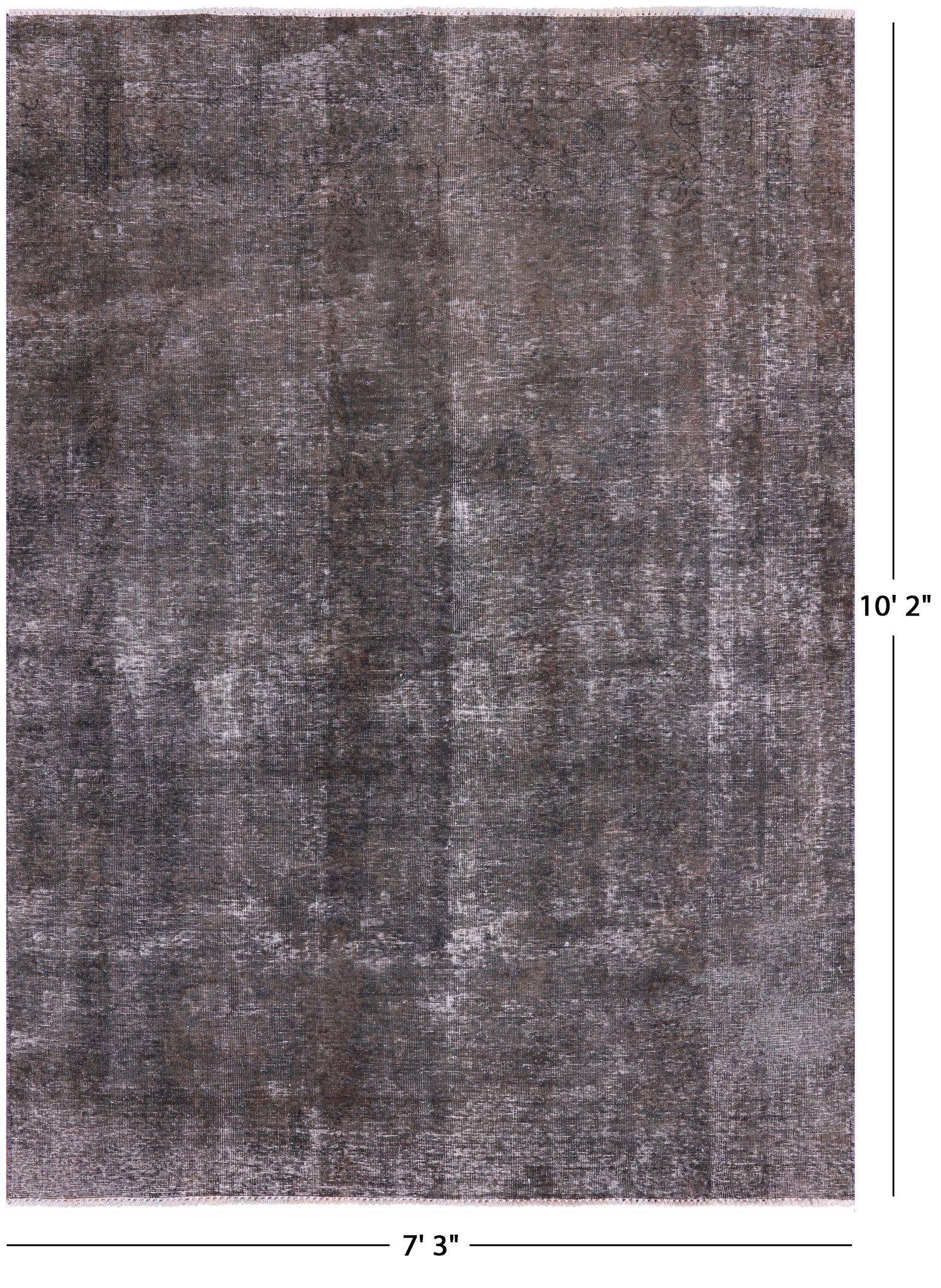 Persian Overdyed Hand Knotted Wool Rug - 7' 3" X 10' 2" - Golden Nile