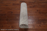 SUPER SALE Ivory Persian Vintage White Wash Handmade Wool Rug - 7' 4" X 10' 9"