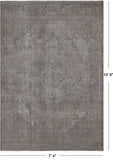 SUPER SALE Ivory Persian Vintage White Wash Handmade Wool Rug - 7' 4" X 10' 9"