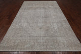 SUPER SALE Ivory Persian Vintage White Wash Handmade Wool Rug - 7' 4" X 10' 9"