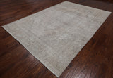 SUPER SALE Ivory Persian Vintage White Wash Handmade Wool Rug - 7' 4" X 10' 9"