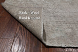 SUPER SALE Ivory Persian Vintage White Wash Handmade Wool Rug - 7' 4" X 10' 9"
