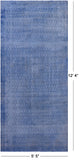 Blue Persian Overdyed Hand Knotted Wool Rug - 5' 5" X 12' 4" - Golden Nile