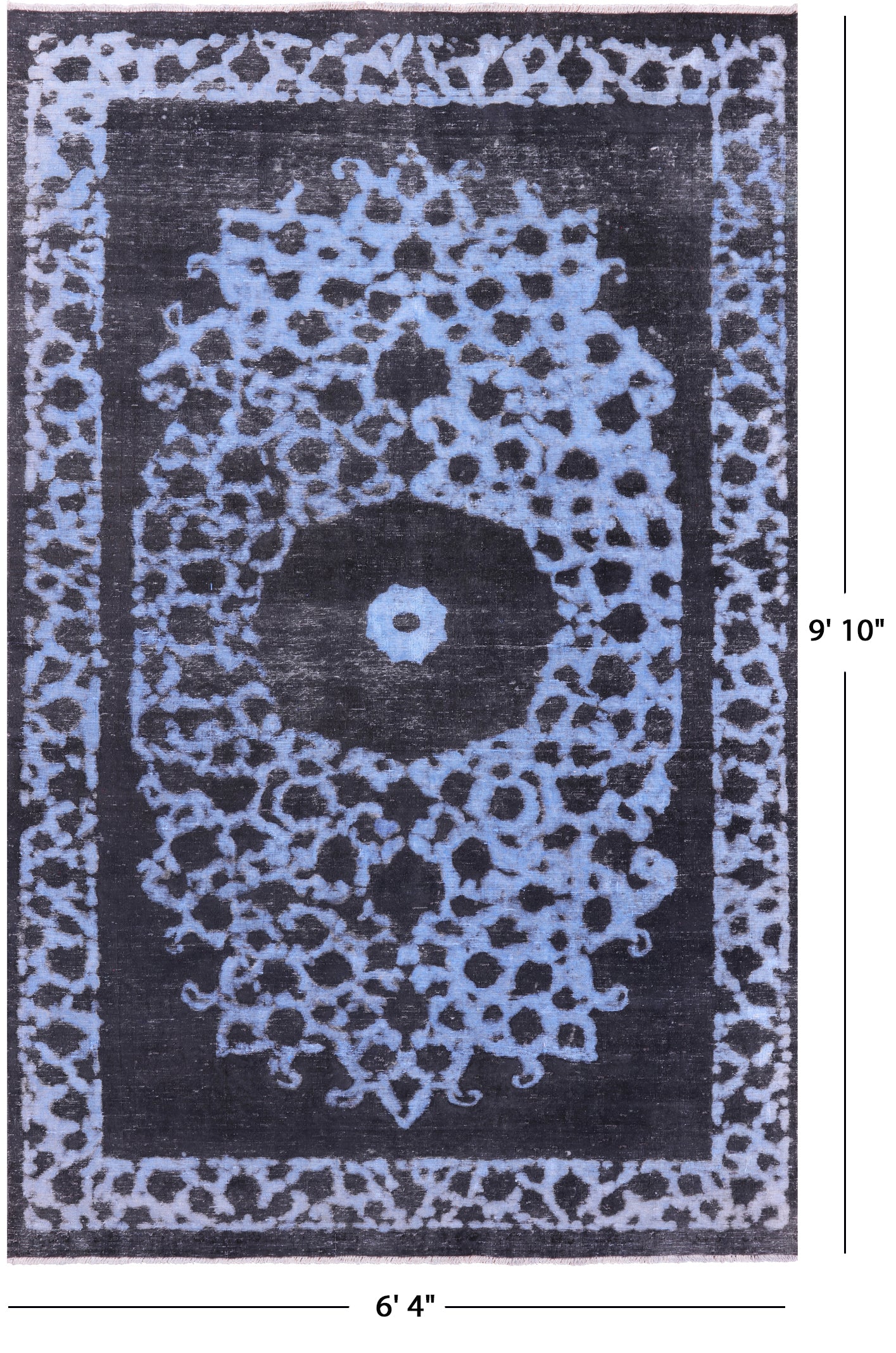 Persian Overdyed Handmade Wool Rug - 6' 4" X 9' 10" - Golden Nile