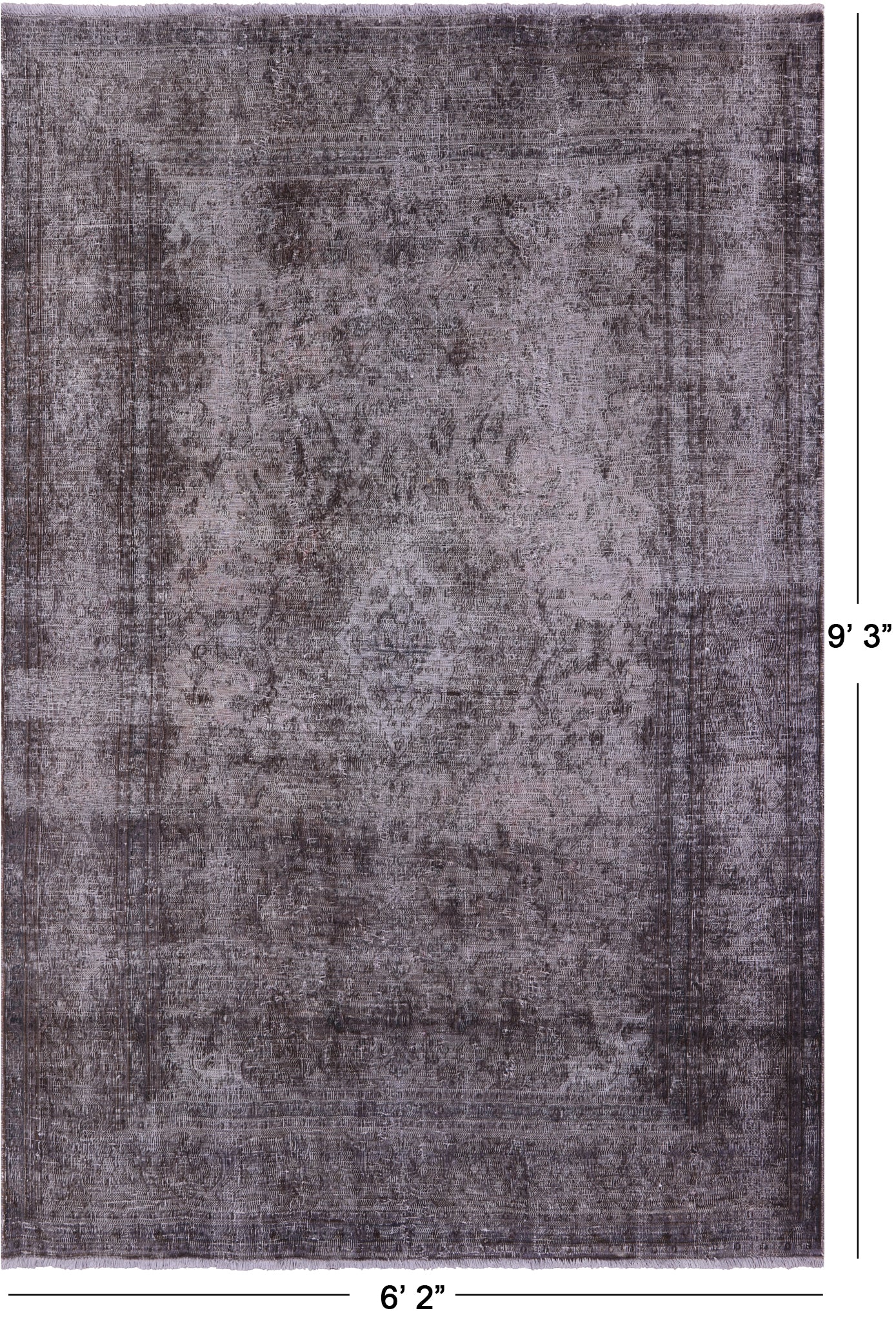 Persian Overdyed Handmade Wool Rug - 6' 2" X 9' 3" - Golden Nile