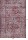 Persian Vintage White Wash Hand Knotted Wool Rug - 6' 5" X 9' 8" - Golden Nile