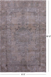 Ivory Persian Vintage White Wash Hand Knotted Wool Rug - 6' 5" X 10' 2" - Golden Nile